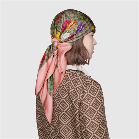 gucci silk head scarf replica|Gucci neckerchief.